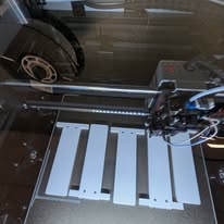 Production line guides for a brewery, mid-print on the bed