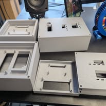 Custom electronic enclosures printed in glass-filled filament