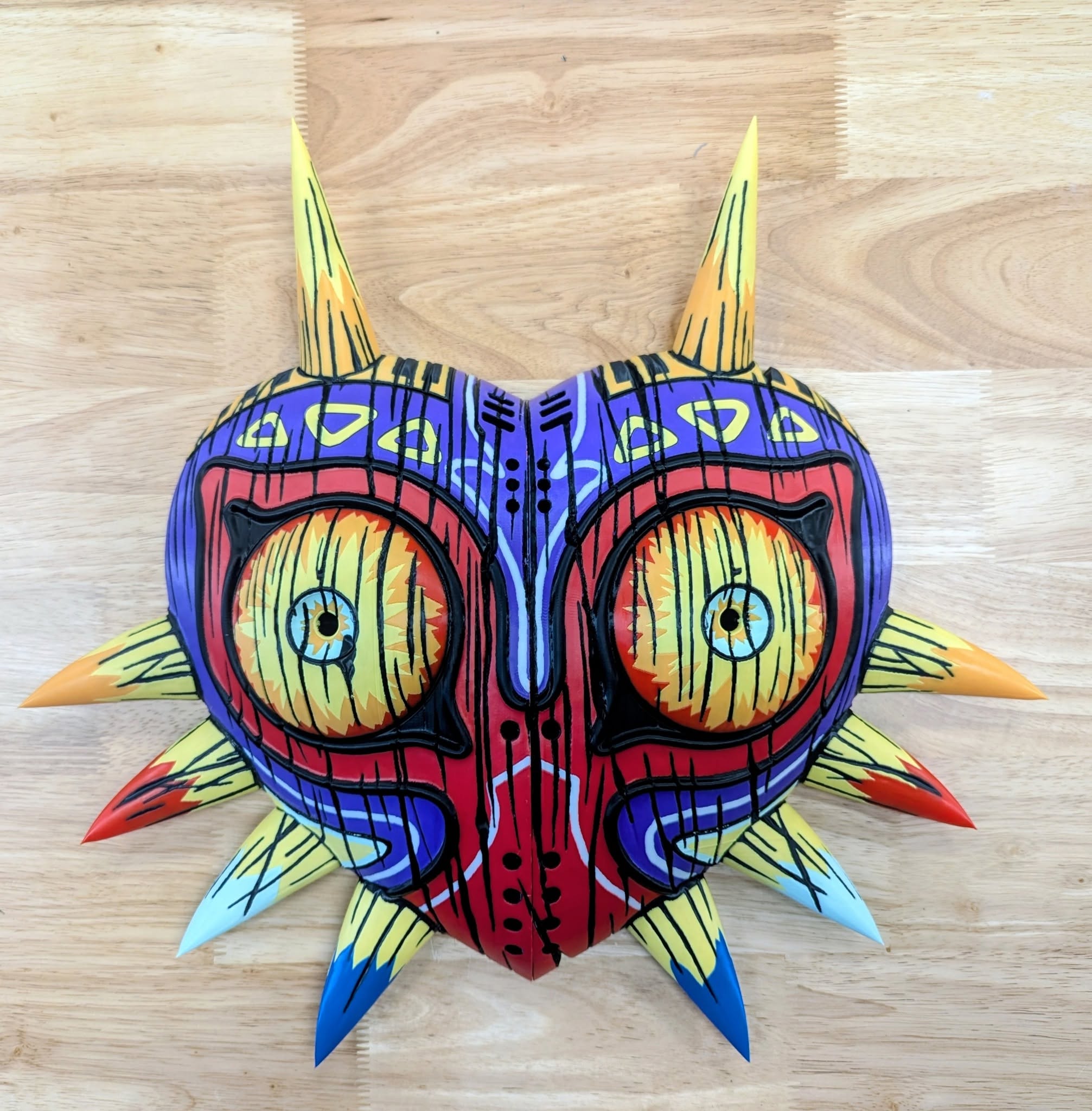 Full color 3D printed Majora's Mask replica